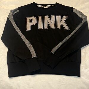 PINK Victoria's Secret Black Sweater with Silver Details